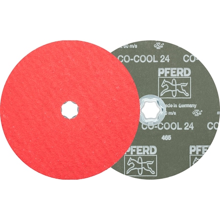 Pferd COMBICLICK Fiber Disc, 7" Dia. - Ceramic Oxide CO-COOL, 24 Grit 40746
